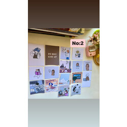16 adet Mat sticker seti no :2