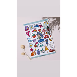 Kawai tatlı mat sticker seti no:7