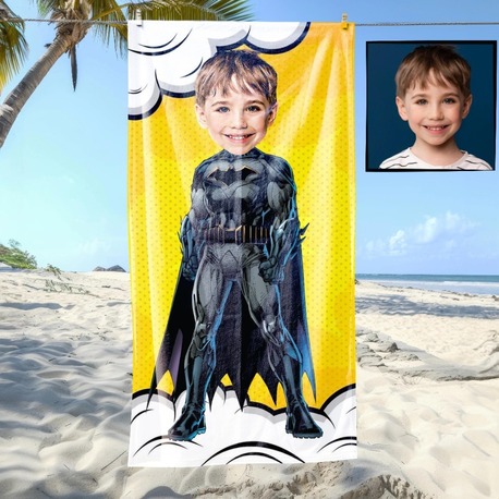 Kişiye Özel Fotoğraflı Batman Spor ve Plaj Havlusu