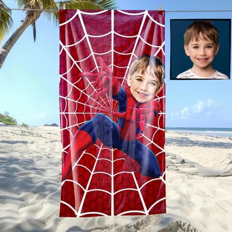 Kişiye Özel Fotoğraflı Spiderman Plaj ve Spor Havlusu