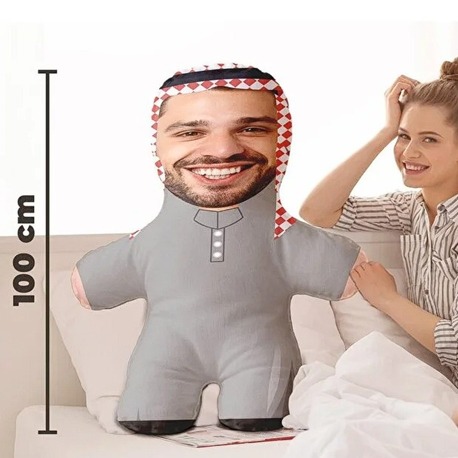 Kişiye Özel Fotoğraflık Arap Şeyhi Peluş Oyuncak -100cm-