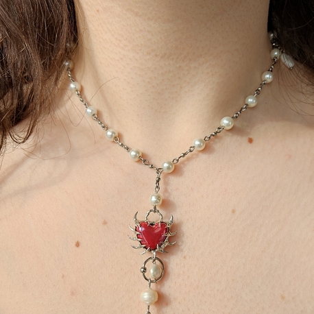 Pearl Heart Necklace