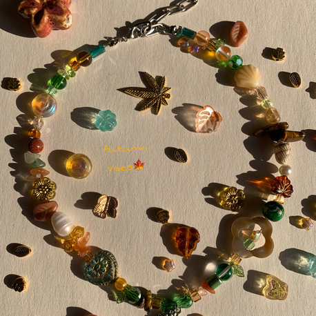 Autumn hedgehog necklace
