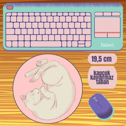 Pembe kedi Mousepad