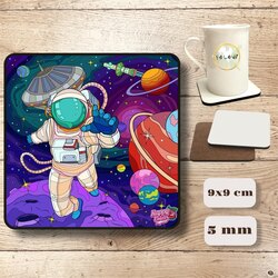 Astronot bardak altlığı