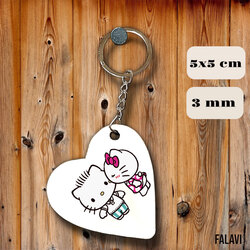 Hello kitty kalp anahtarlık