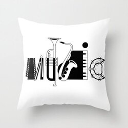 Müzik temalı Yastık