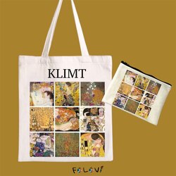 Gustave Klimt bez çanta el çantası set