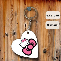Hello kitty kalp anahtarlık