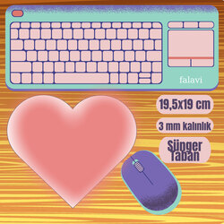 Pembe Kalp Mousepad