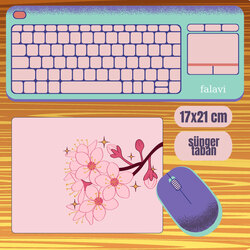 Pembe Çiçek Mousepad