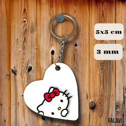 Hello kitty kalp anahtarlık