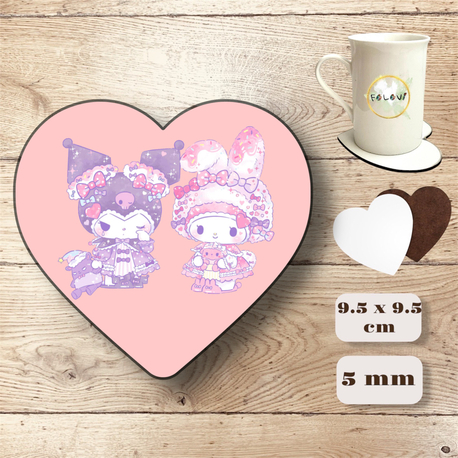 Hello Kitty Sanrio kalp bardak altlığı