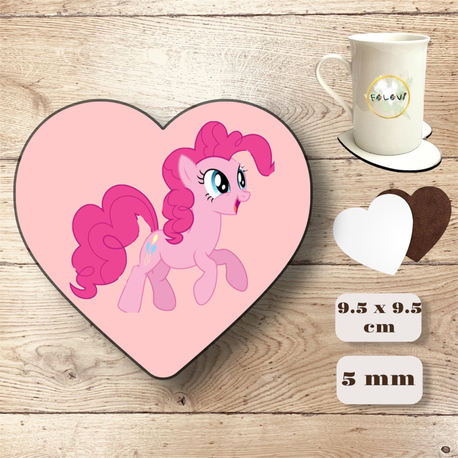 Unicorn kalp bardak altlığı