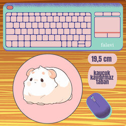 Pembe hamster Mousepad