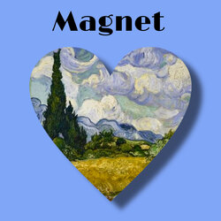 Van Gogh Selviler Kalp magnet