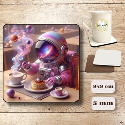 Astronot bardak altlığı