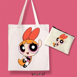 Powerpuff girls Blossom bez çanta el çantası set