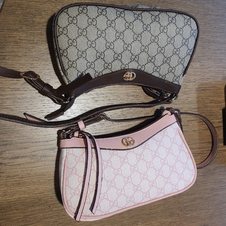 GUCCİ Dokuma kumaş paslanmaz çelik aksesuarlar ile tasarlanmış kol çantası
