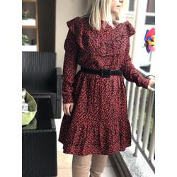 Kırmızı Leopar Elbise