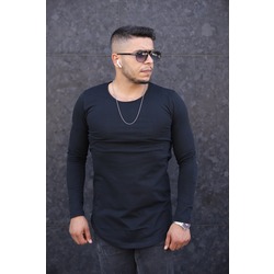  UZUN KOLLU SİYAH TSHİRT