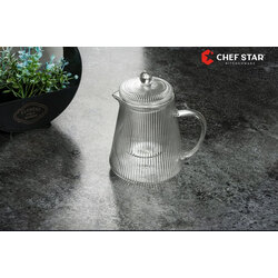 Chefstar 750ML BOROSİLİKAT CAM DEMLİK SÜZGEÇLİ