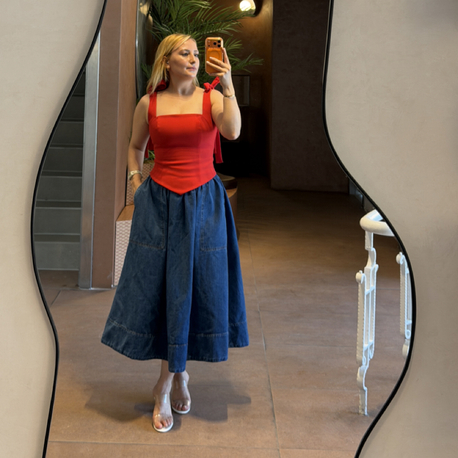 Orjinal Marka Denim Etek 