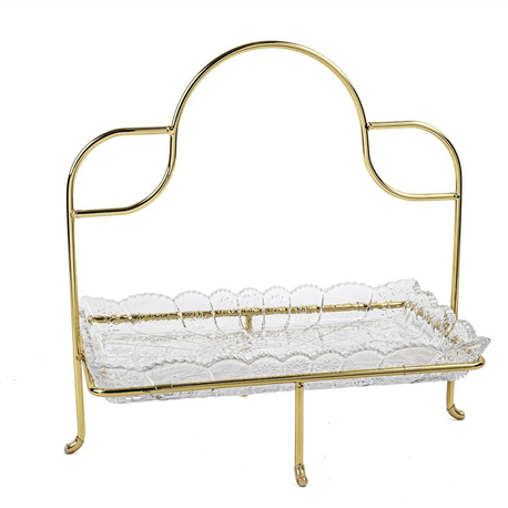 Mikasa moor Gold Kulplu Cam Sunumluk 30x33cm