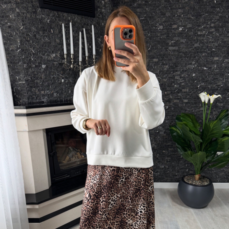 Leopar desenli sweat