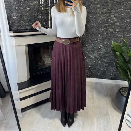 Süet bordo etek❤️
