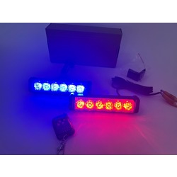 MAVİ KIRMIZI OFFROAD - PANJUR ÇAKAR LED 2Lİ ÇAKARLI MODLU KUMANDALI 12V-24V