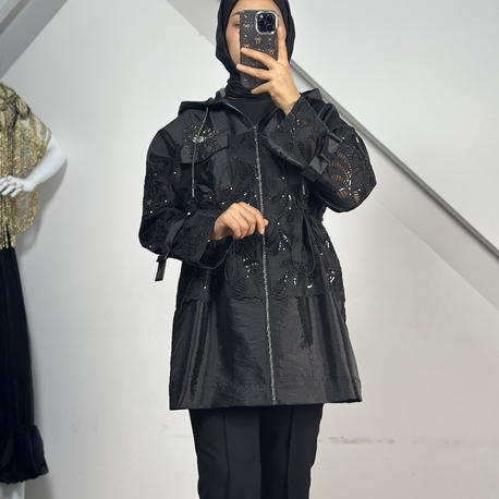 my312 dantelli taşlı ceket