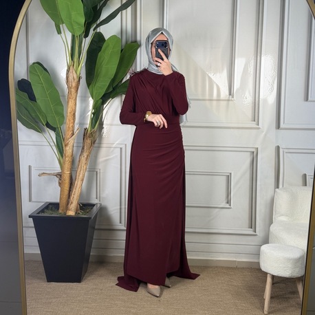 My312 Omzu Aksesuarlı Elbise