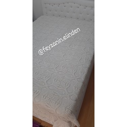 Tığ işı çift kişilik Alize coton gold yatak örtüsü 220*240cm