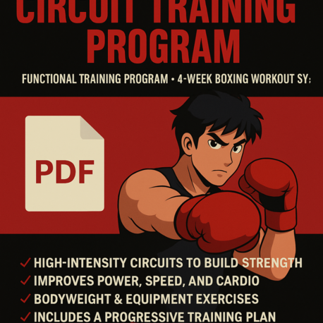 Fighttoons – 4-Week Functional Boxing Circuit Program PDF | ENGLİSH 8$