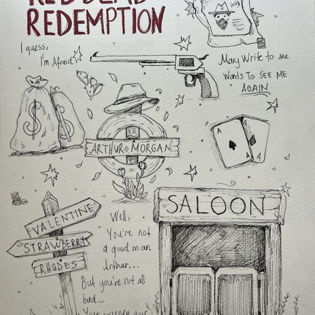 RDR2 oyun afiş çalışması 