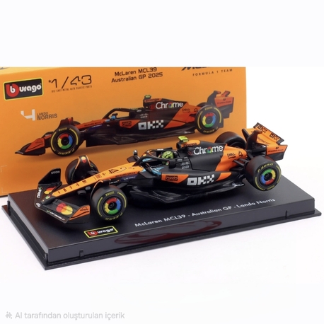 1:43 Mclaren MCL39 Lando Norris 2025 Formula1 Dünya Şampiyonu 