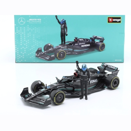 1:24 Mercedes AMG W14 George Russell 2023 Figürlü Model 