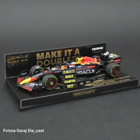 1:43 Redbull Oracle RB18 2022 Formula1 Dünya Şampiyonu Verstappen Özel Üretim