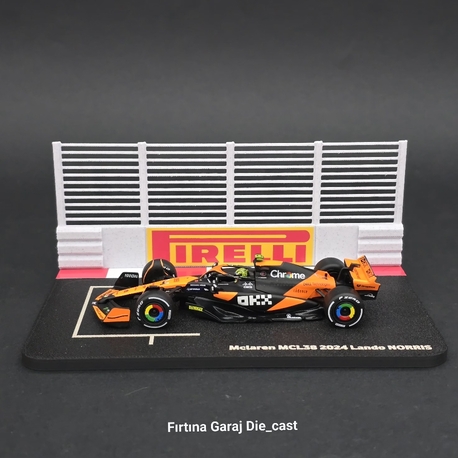 1:43 Lando Noris 2024 Grid Diziliş Dioraması Pilotlu Model
