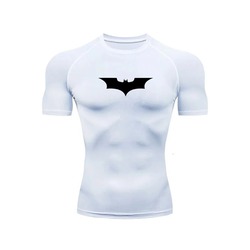 Batman v2 Beyaz Kısa Kollu Compression T-Shirt