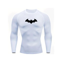 Batman Beyaz Uzun Kollu Compression T-Shirt