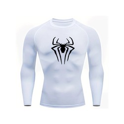 Spider-Man Beyaz Uzun Kollu Compression T-Shirt
