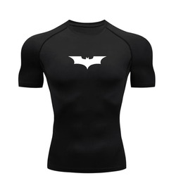 Batman v2 Siyah Kısa Kollu Compression T-Shirt