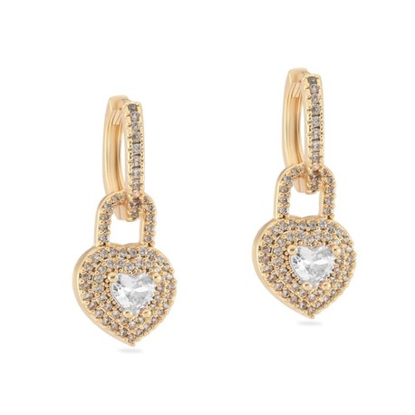 Vip Zirkon Taşlı Gold Küpe