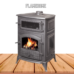 Flamehome IDS008 Fırınlı Camlı Kaliteli Döküm Şömine Soba Kuzine