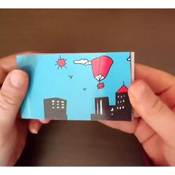 Portre Çizimli Uçan Balon Flipbook