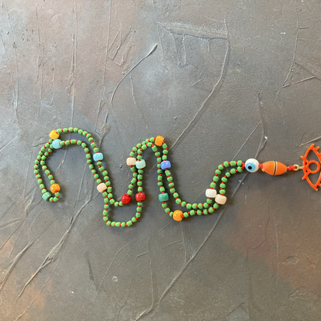 Yeşil hippie mala kolye
