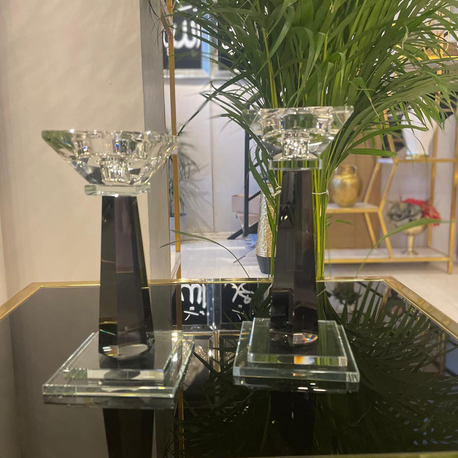 İkili Şamdan set (füme)