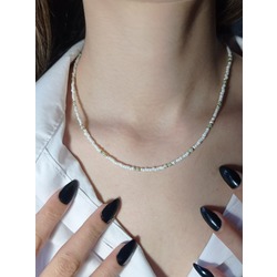 Mint Yeşili-Gold Detaylı Boncuk Kolye